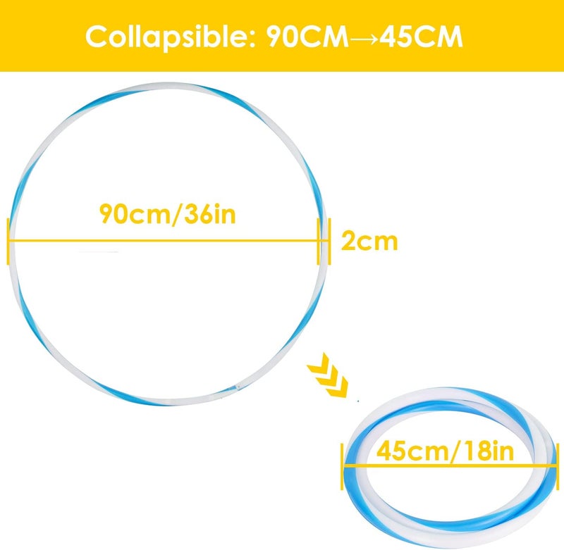 SONSA 4Pack LED Hoop Dance Exercise Light Up Hoop for Kids Adults Children, 36in24in Fitness Equipment Weight Loss Auto Color Changing Strobe Glow Light - Image 3